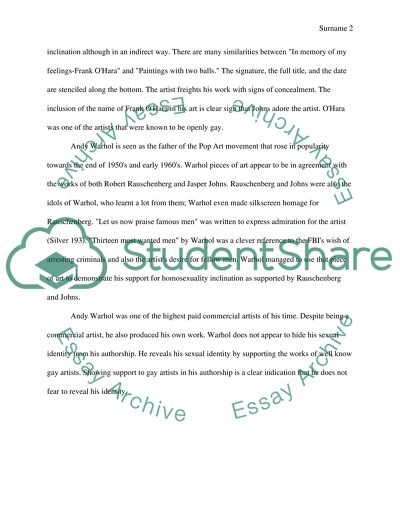 The use of art to reveal sexual identity