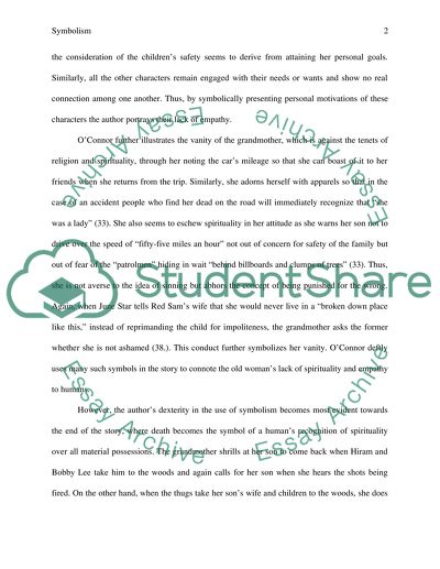 The symbolical use of religion in Flannery OConnors A Good Man is Hard to Find