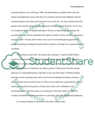 On Seeing a Sex Surrogate by Mark OBrien