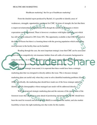 Healthcare marketing the five Ps of healthcare marketing