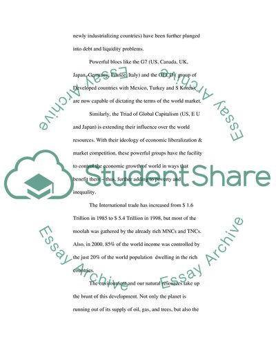 Globalisation Inequality and Environmental Degradation
