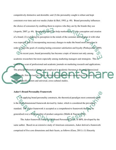 Aakers Brand Personality Framework