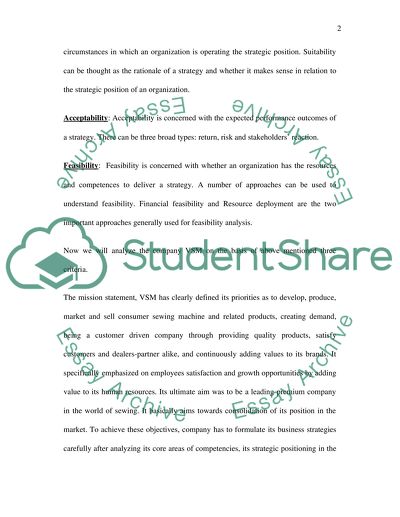 Business Strategy of Viking Sewing Machines