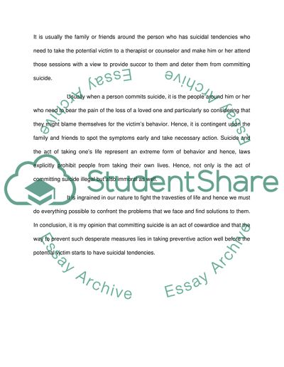 The Issue of Suicide