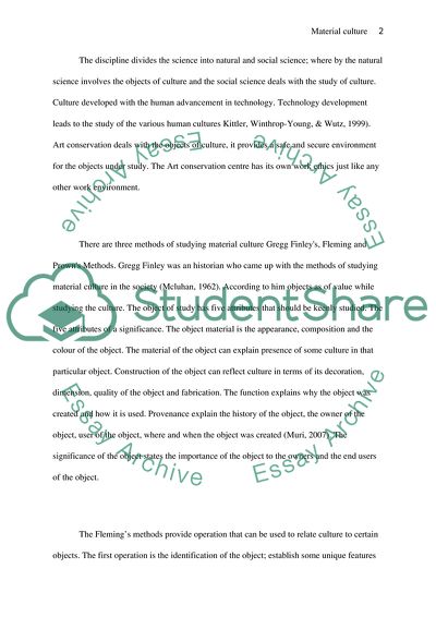 Definition of Material Culture