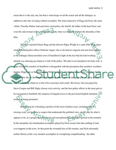 Develop the film Hot Fuzz (Edgar Wright, 2007)