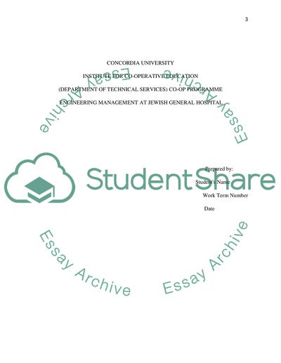 Electrical Engineering Project of Jewish General Hospital