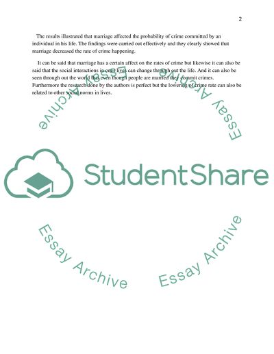 Does Marriage Reduce Crime