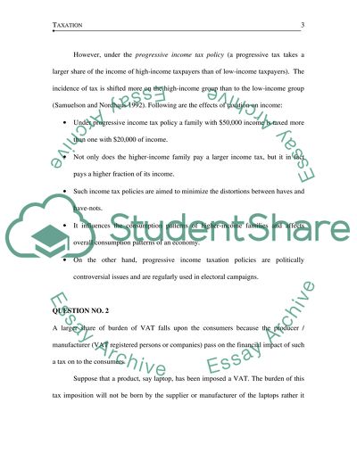 Incidence of Income Tax