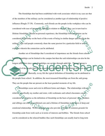 Friendly Relationships in Human Society