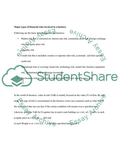 Corporate Valuation and Risk Management
