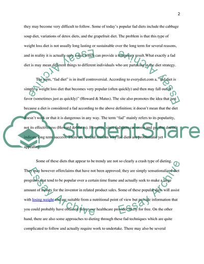 Why Fad Diets Do not Work