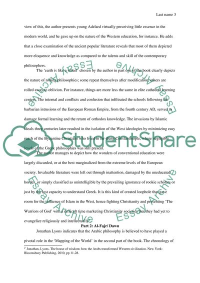 House of Wisdom, by Jonathan Lyons