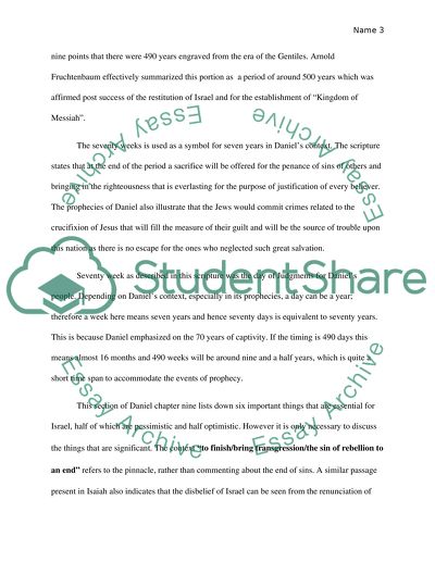 The Significance of the Prophecies of the Seventy Weeks of Daniel