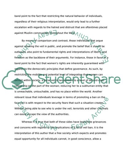 Should women be banned from wearing veils in public