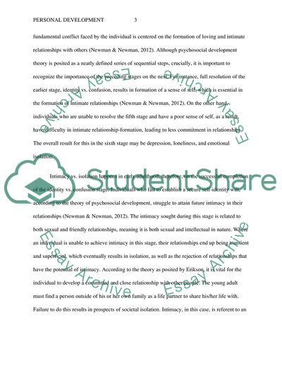 The Sixth Stage of Psychosocial Development, Intimacy vs. Isolation