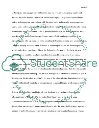 How the Traits of a Defendant Influence the Decision of a Jury