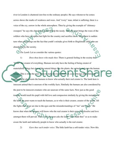 Romanticism in The Lamb and London