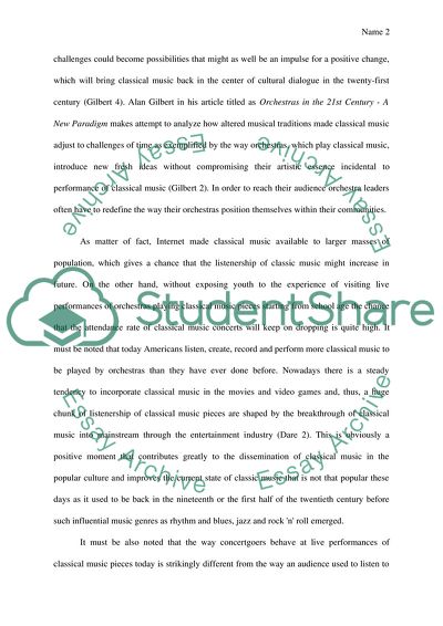 The Prospects of Classical Music in Modern-Day World