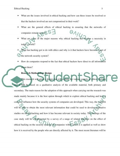 Ethical hacking essay
