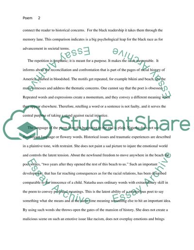 Poem Exposition/ Response Paper