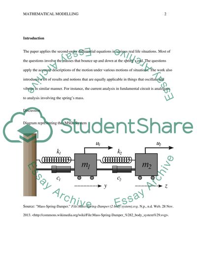 Mathematical Modelling