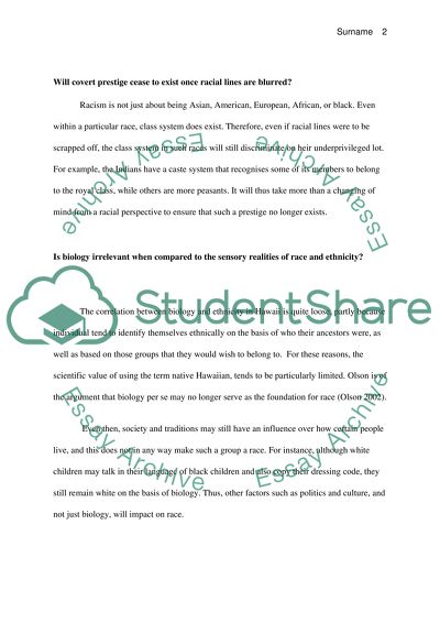 Biology and The Persistence of Race and Ethinicity