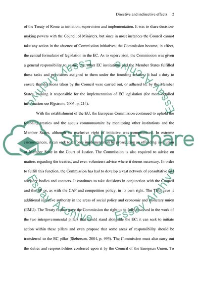 Directive and Indirective Effects