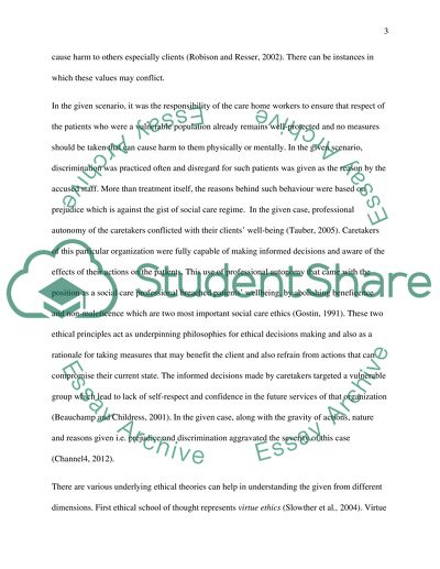 Work-Based Practice Including Ethics