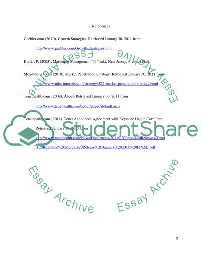 Growth Strategies for Tenet Healthcare Corporation