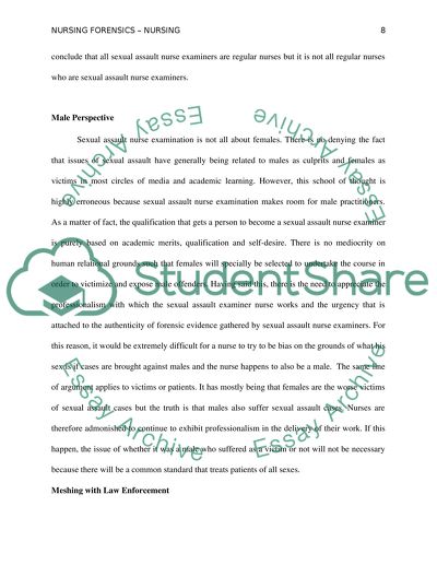 Nursing Forensics: Sexual Assault Nurse Examiner (SANE)