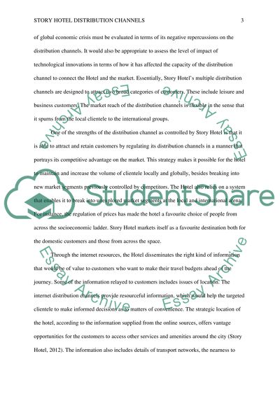 Story hotel --- distribution channels