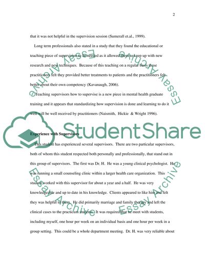 Supervision for the Mental Health Professional