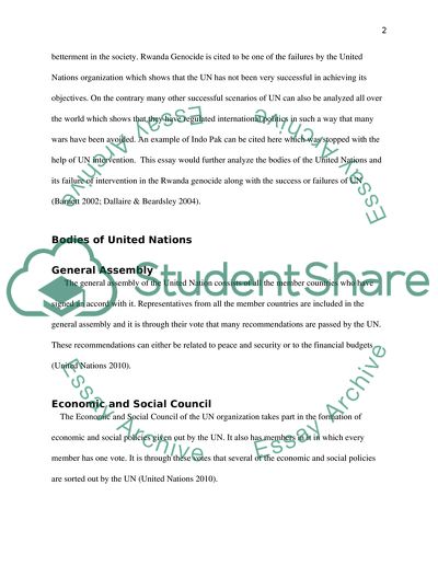 Bodies of United Nations