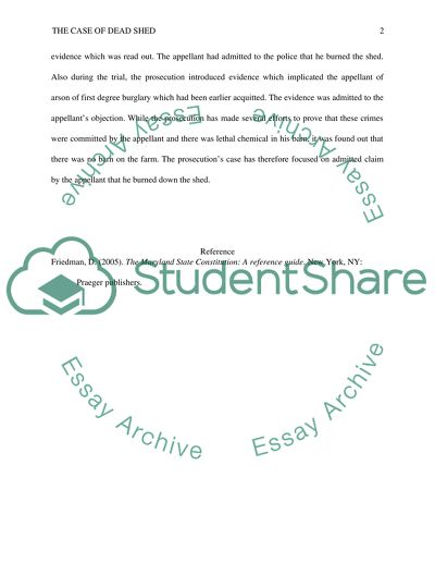 Applying The Law: The Case of The Dead Shed