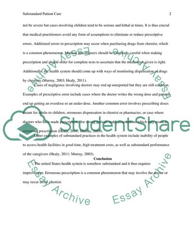 Improving the Health Care Delivery