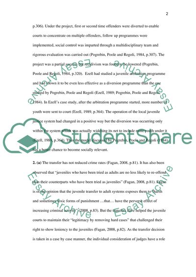 Juvenile Crime Policies: The Need for Sanction System