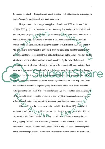 Successful Policies of Economic Development in Brazil