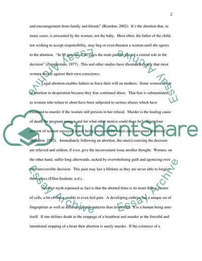 All forms of abortion should be illegal in the U.S