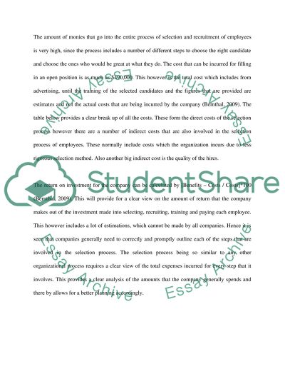 (case 1) human resources management (Employee Recruitment and Selection)