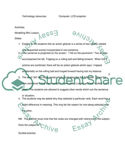 3th grade Language Arts Lesson Plan