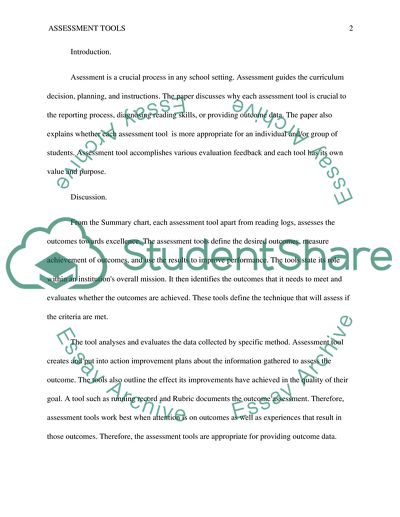 Assessment Is a Crucial Process in Any School Setting