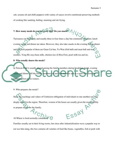 Staple Foods of Taiwan