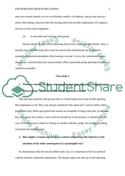 Encouraging Human Relations