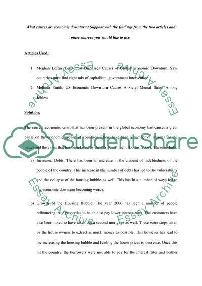 What Causes an Economic Downturn