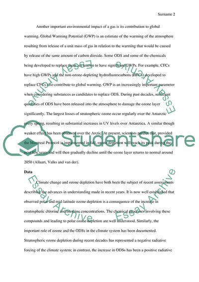 Depletion of the Ozone Layer and Climate Change
