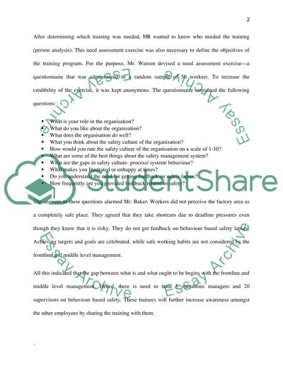 HRD Program on Behaviour Based Safety