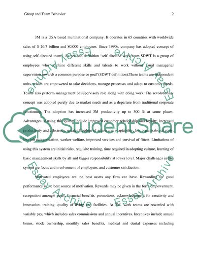 Group and team behavior - Organizational behavior