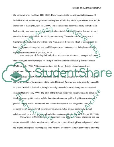 Politics and Administration