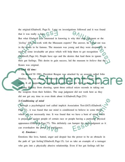 Blink - The Power Of Intuition